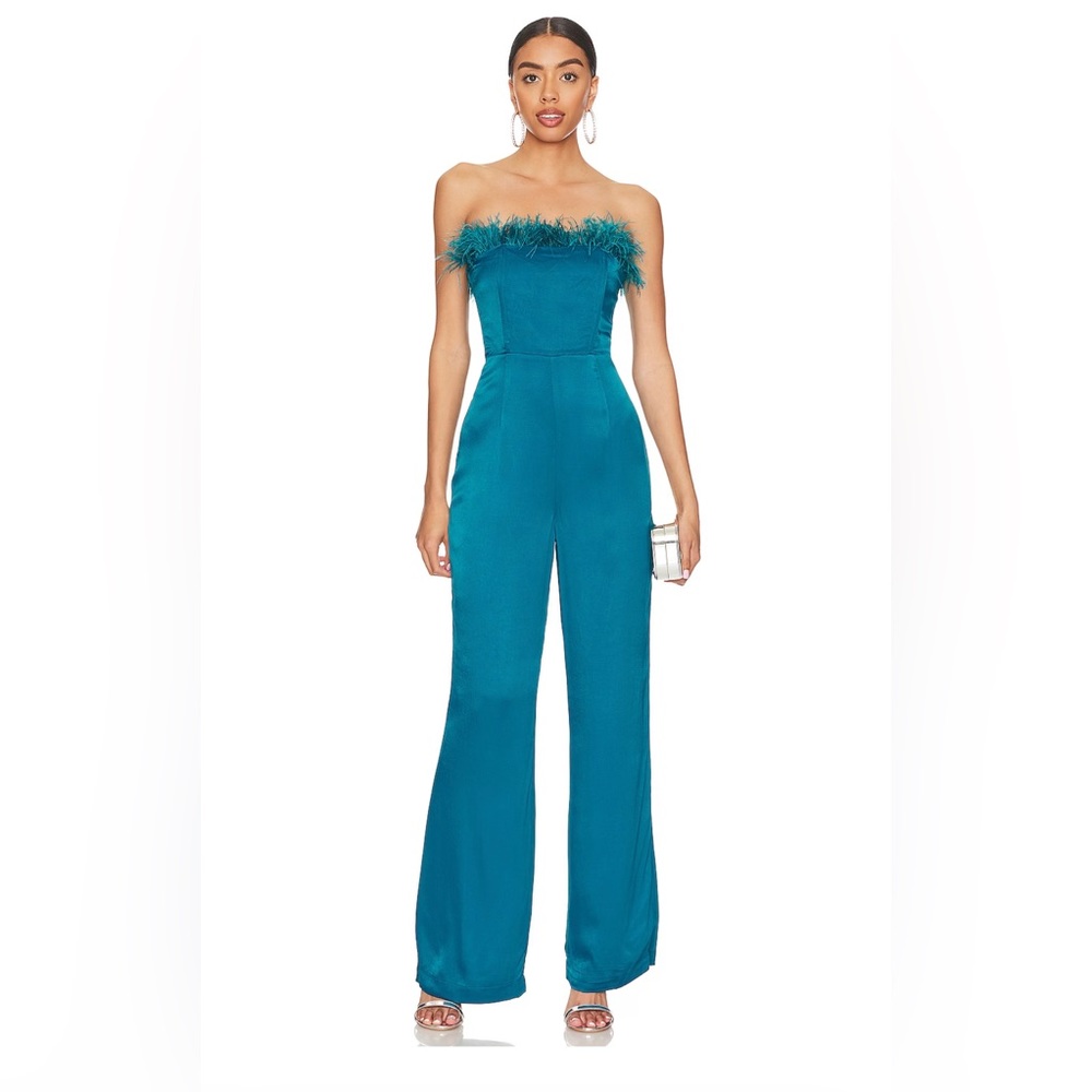 Revolve Trish Jumpsuit in Deep Cyan